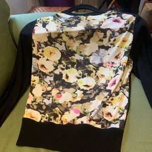 Paul Smith Black wool cardigan with beautiful flower print back